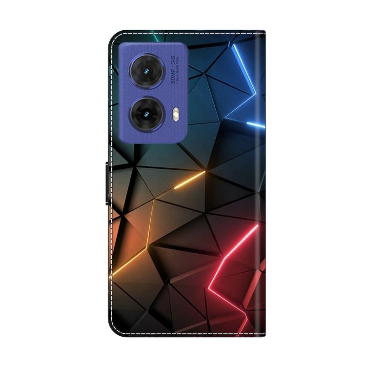 For Motorola Moto G85 5G Crystal-Like Painted Vegan Leather Phone Case