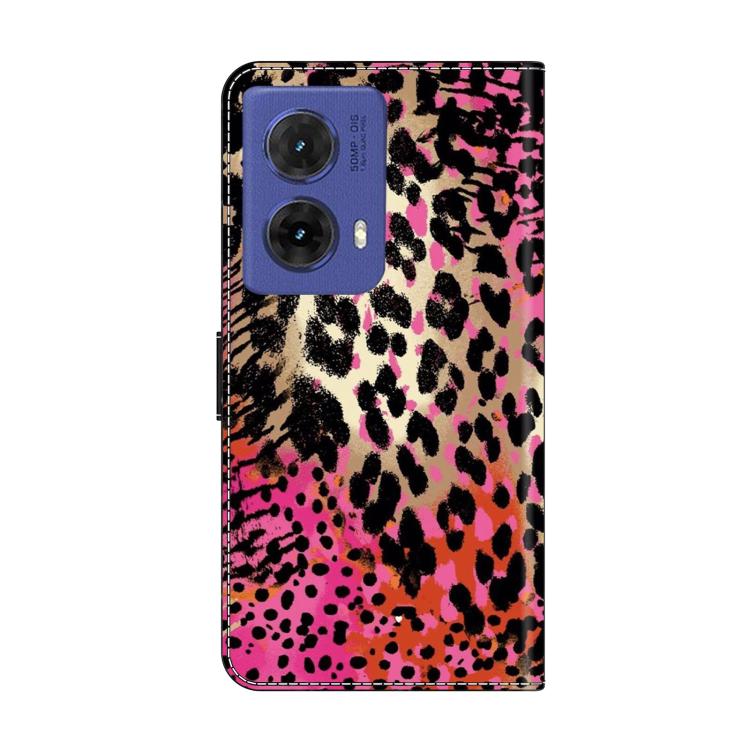 For Motorola Moto G85 5G Crystal-Like Painted Vegan Leather Phone Case