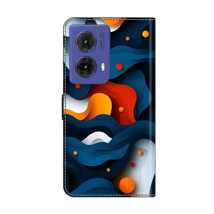 For Motorola Moto G85 5G Crystal-Like Painted Vegan Leather Phone Case