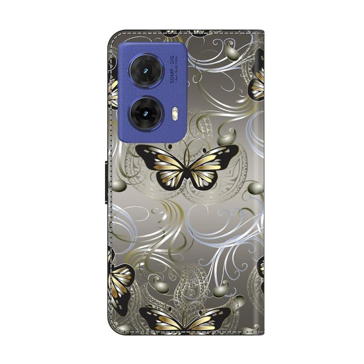 For Motorola Moto G85 5G Crystal-Like Painted Vegan Leather Phone Case
