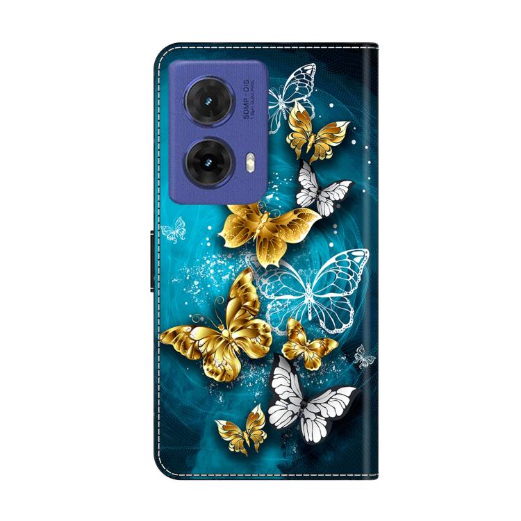 For Motorola Moto G85 5G Crystal-Like Painted Vegan Leather Phone Case