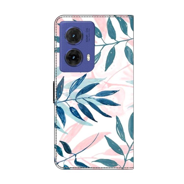 For Motorola Moto G85 5G Crystal-Like Painted Vegan Leather Phone Case