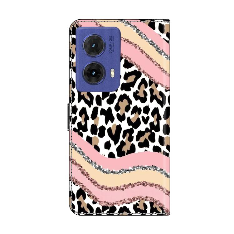 For Motorola Moto G85 5G Crystal-Like Painted Vegan Leather Phone Case