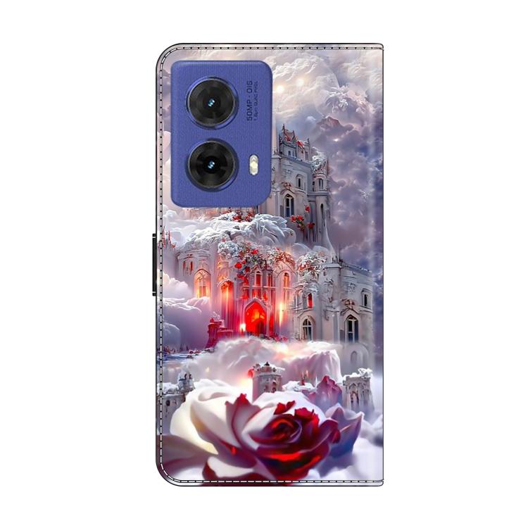 For Motorola Moto G85 5G Crystal-Like Painted Vegan Leather Phone Case