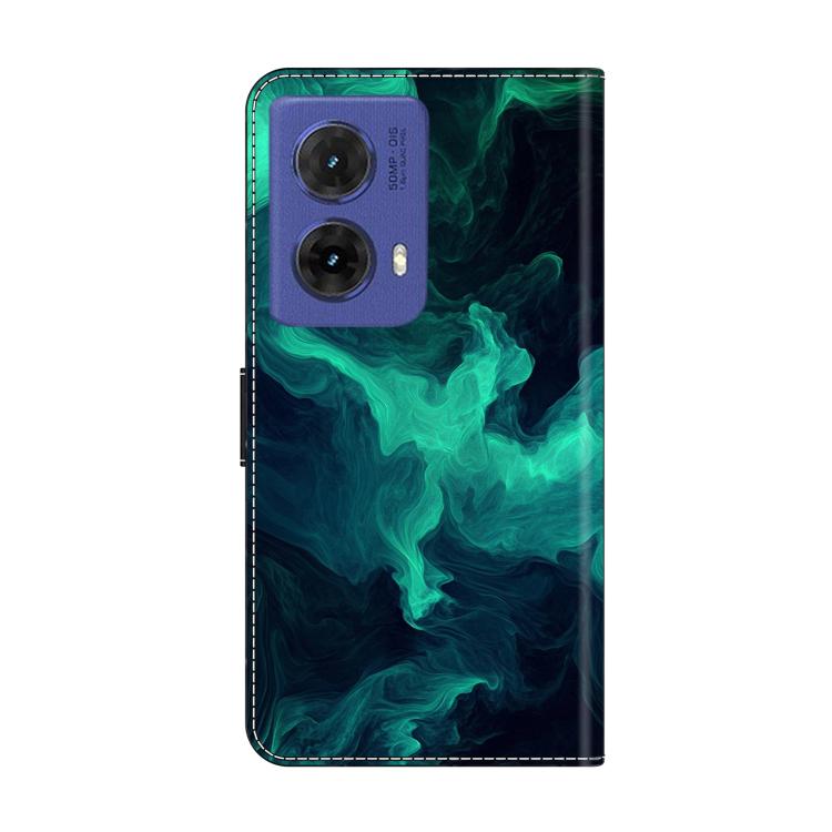 For Motorola Moto G85 5G Crystal-Like Painted Vegan Leather Phone Case