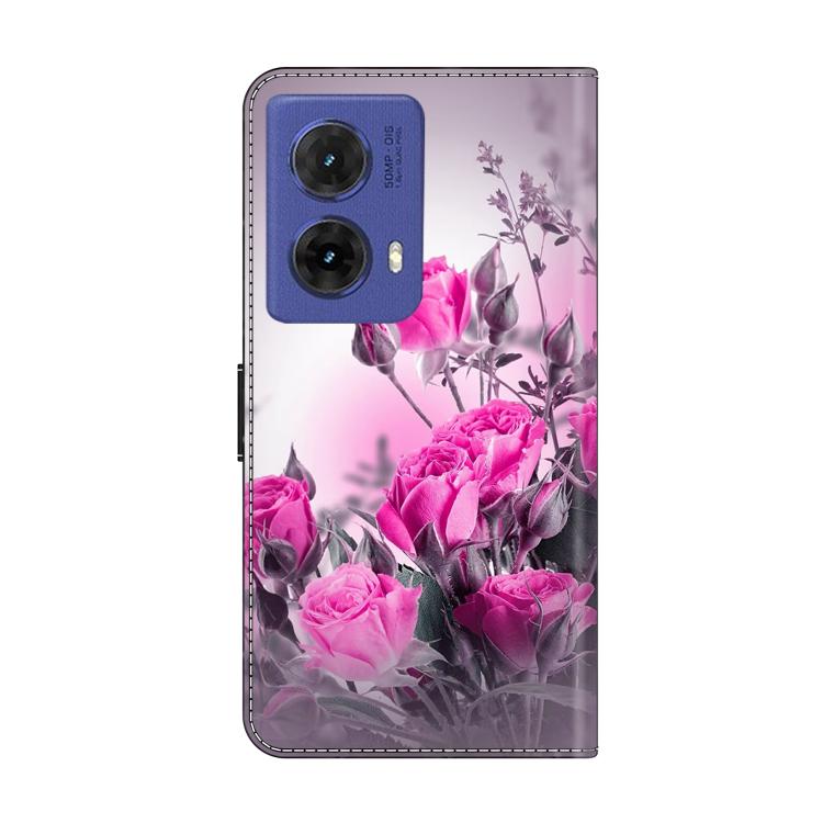For Motorola Moto G85 5G Crystal-Like Painted Vegan Leather Phone Case