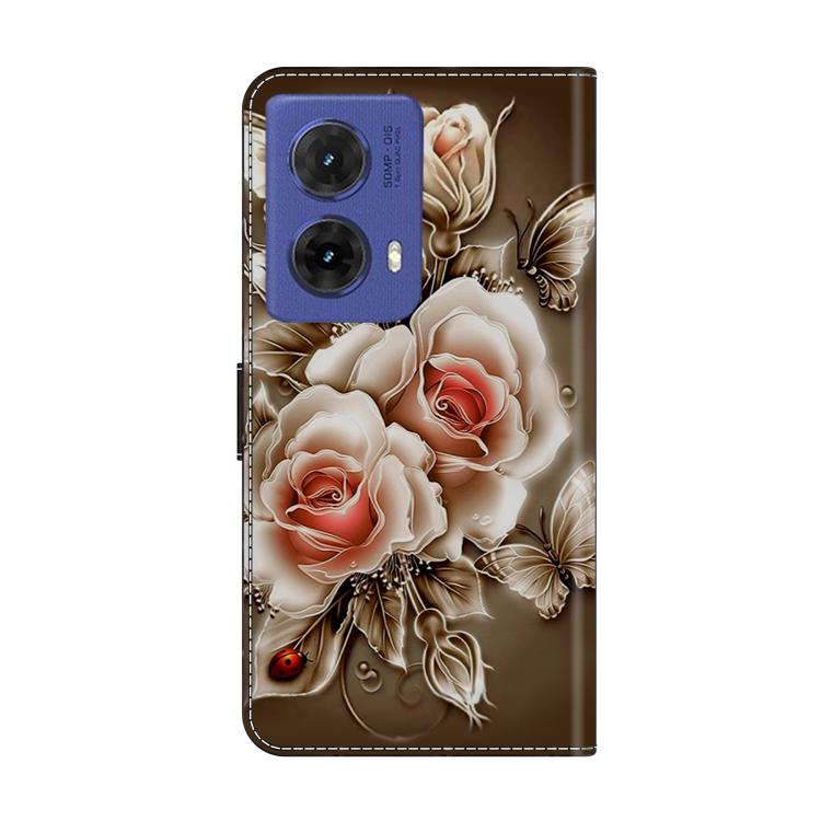 For Motorola Moto G85 5G Crystal-Like Painted Vegan Leather Phone Case