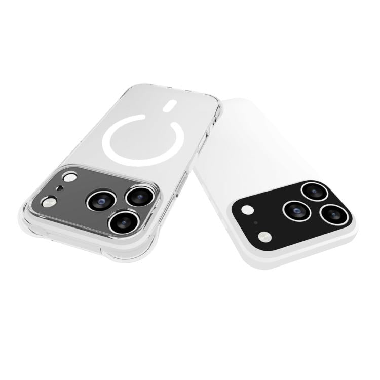 For iPhone 17 Pro Max Shockproof Non-slip Magnetic TPU Phone Case - Transparent