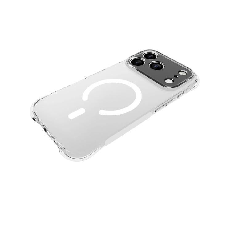 For iPhone 17 Pro Max Shockproof Non-slip Magnetic TPU Phone Case - Transparent