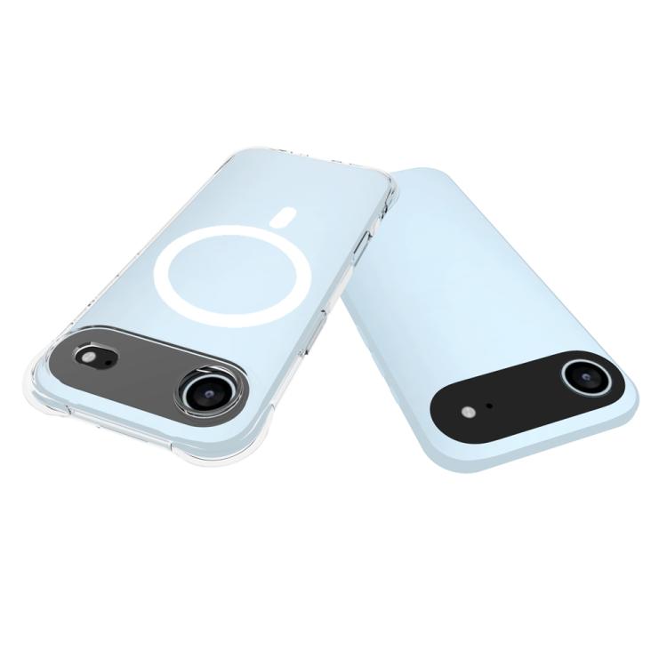 For iPhone Air Shockproof Non-slip Magnetic TPU Phone Case - Transparent