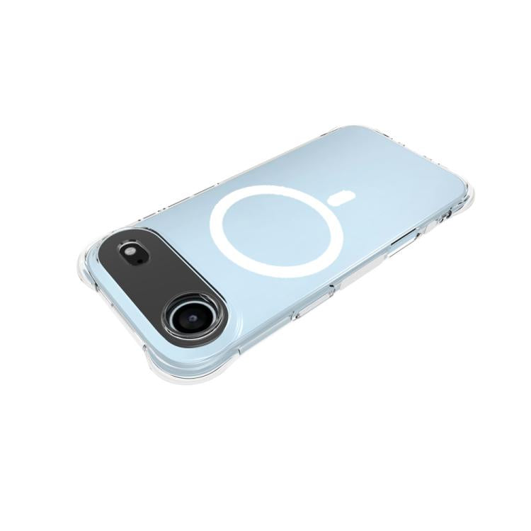 For iPhone Air Shockproof Non-slip Magnetic TPU Phone Case - Transparent