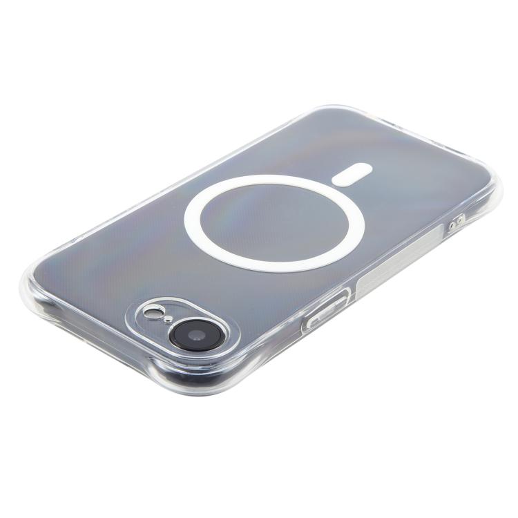 For iPhone 17e / 16e Shockproof Non-slip Magnetic TPU Phone Case - Transparent
