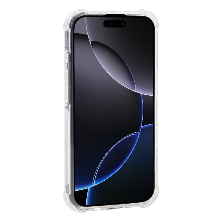 For iPhone 16 Pro Shockproof Non-slip Magnetic TPU Phone Case - Transparent