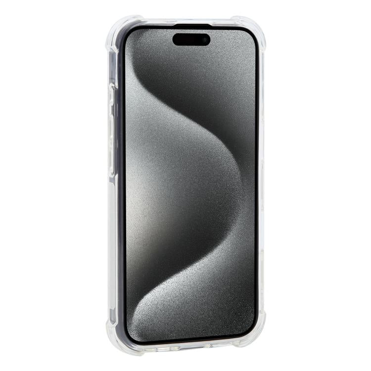 For iPhone 15 Pro Shockproof Non-slip Magnetic TPU Phone Case - Transparent