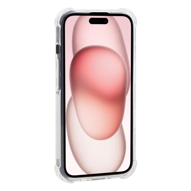 For iPhone 15 Shockproof Non-slip Magnetic TPU Phone Case - Transparent