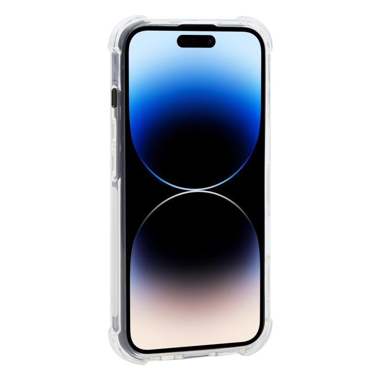 For iPhone 14 Pro Shockproof Non-slip Magnetic TPU Phone Case - Transparent
