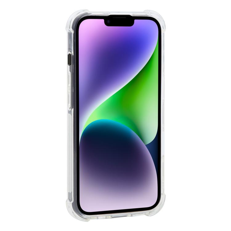 For iPhone 14 Shockproof Non-slip Magnetic TPU Phone Case - Transparent