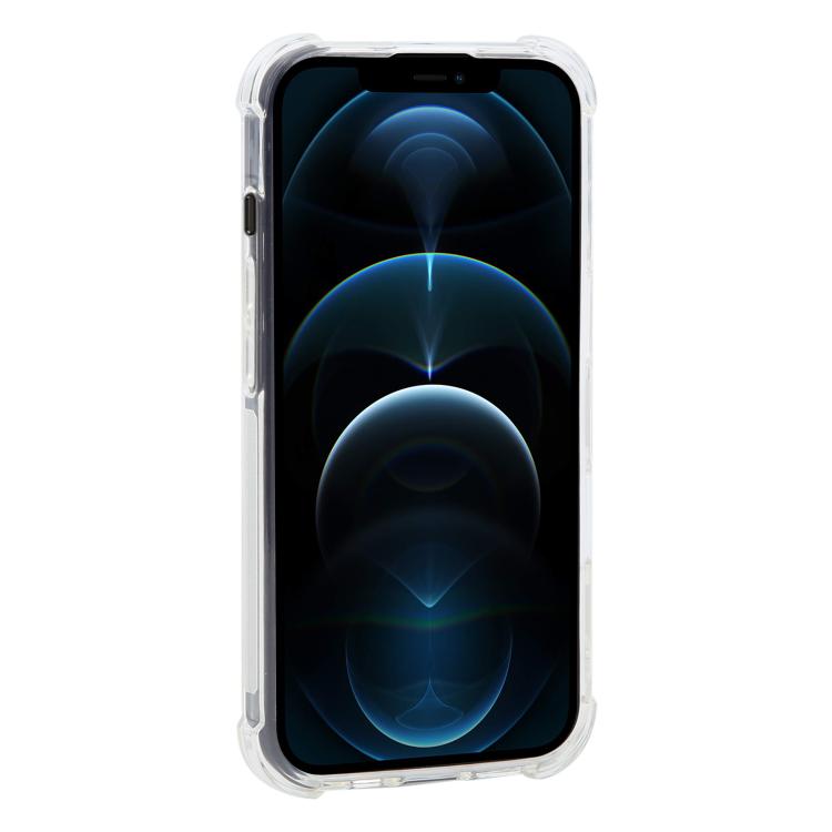 For iPhone 12 Pro Max Shockproof Non-slip Magnetic TPU Phone Case - Transparent