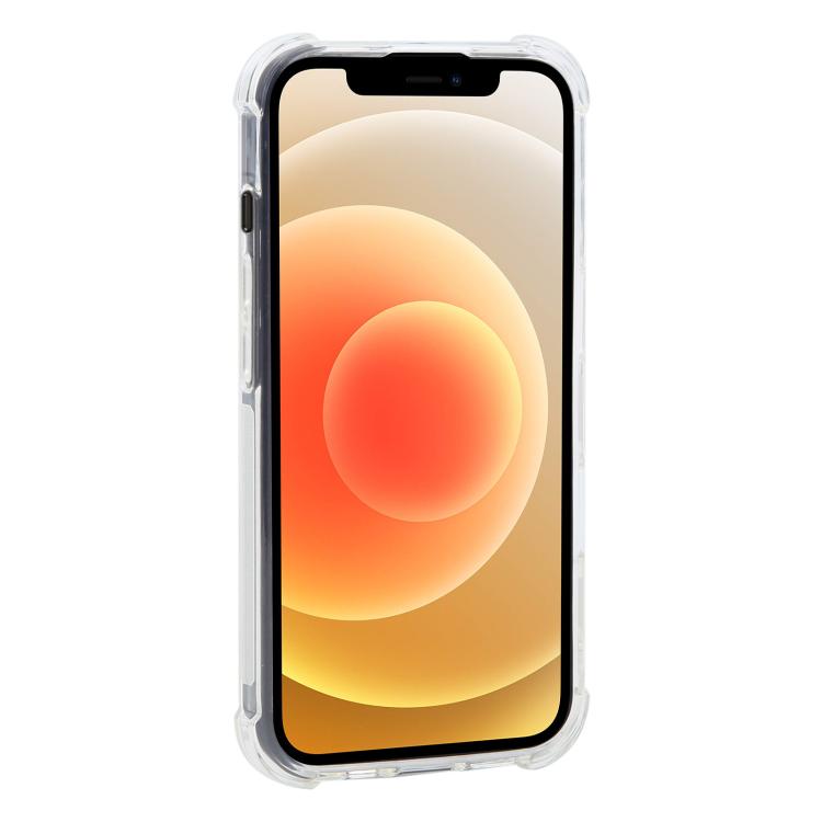 For iPhone 12 Shockproof Non-slip Magnetic TPU Phone Case - Transparent