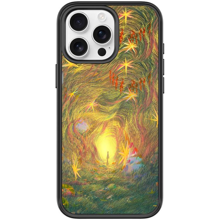 For iPhone 15 Pro Dream Entrance Pattern Magnetic Phone Case