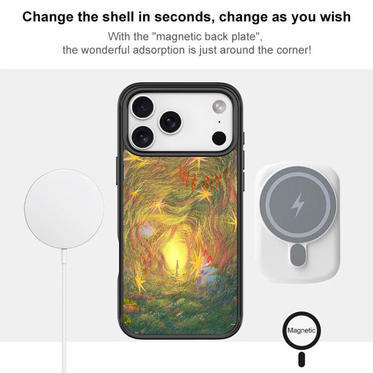 For iPhone 17 Pro Dream Entrance Pattern Magnetic Phone Case