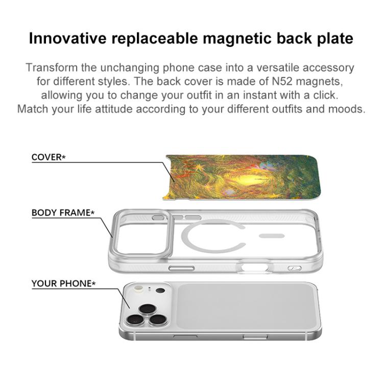 For iPhone 17 Pro Dream Entrance Pattern Magnetic Phone Case