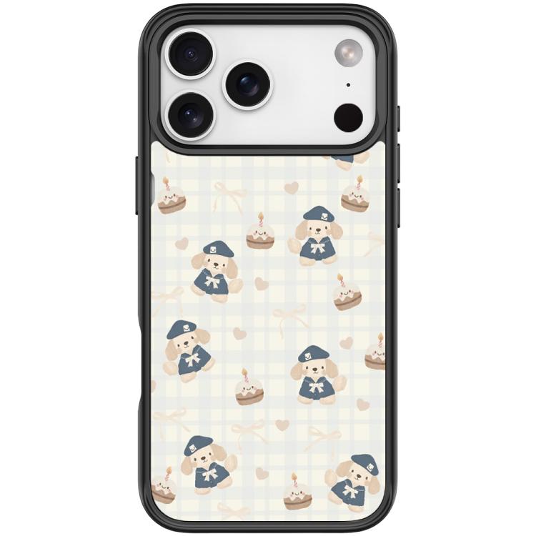 For iPhone 17 Pro Max Adorable Beret Puppy Pattern Magnetic Phone Case