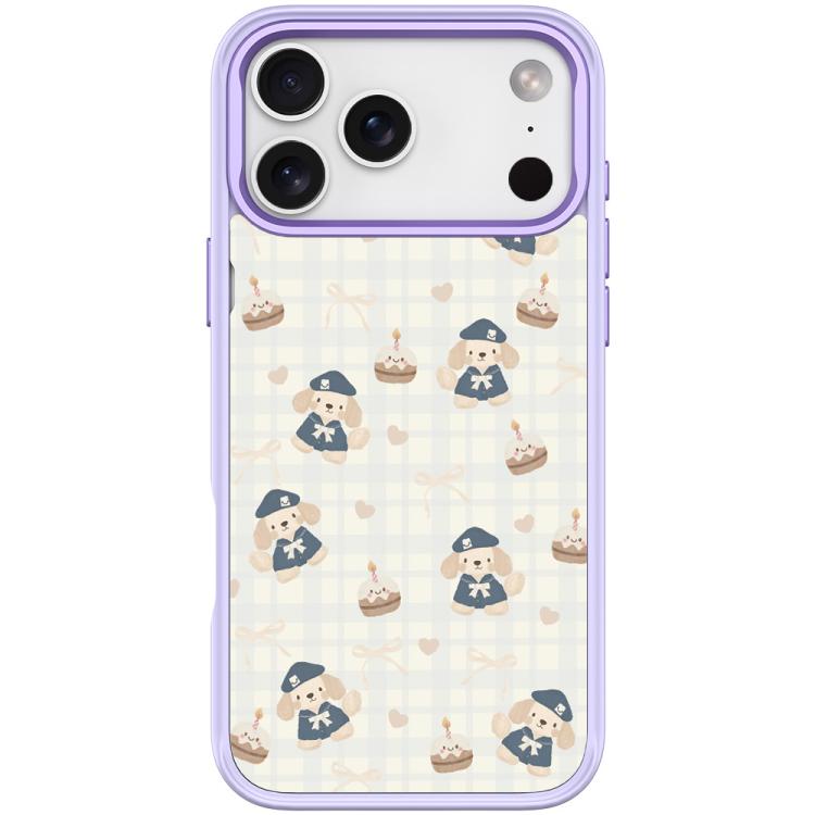 For iPhone 17 Pro Max Adorable Beret Puppy Pattern Magnetic Phone Case