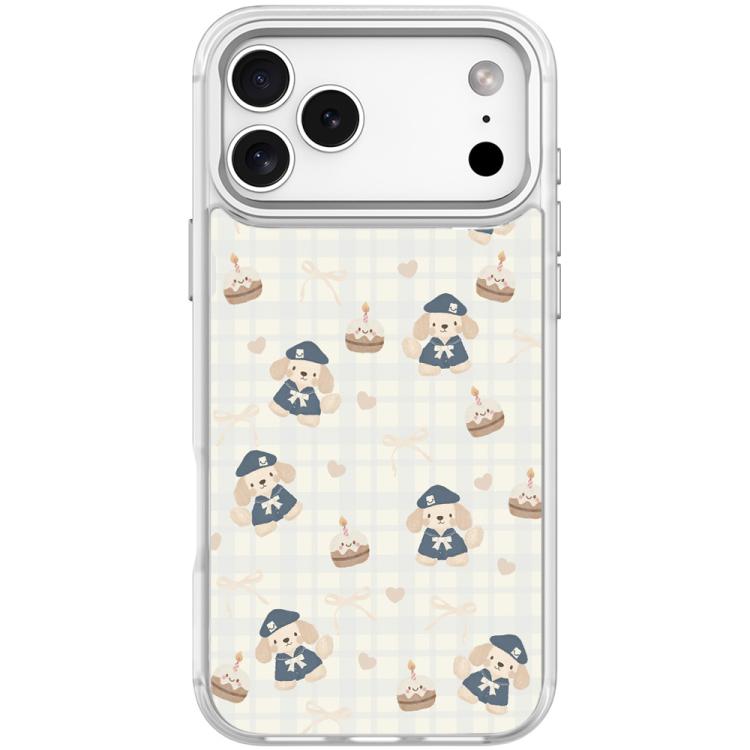 For iPhone 17 Pro Adorable Beret Puppy Pattern Magnetic Phone Case