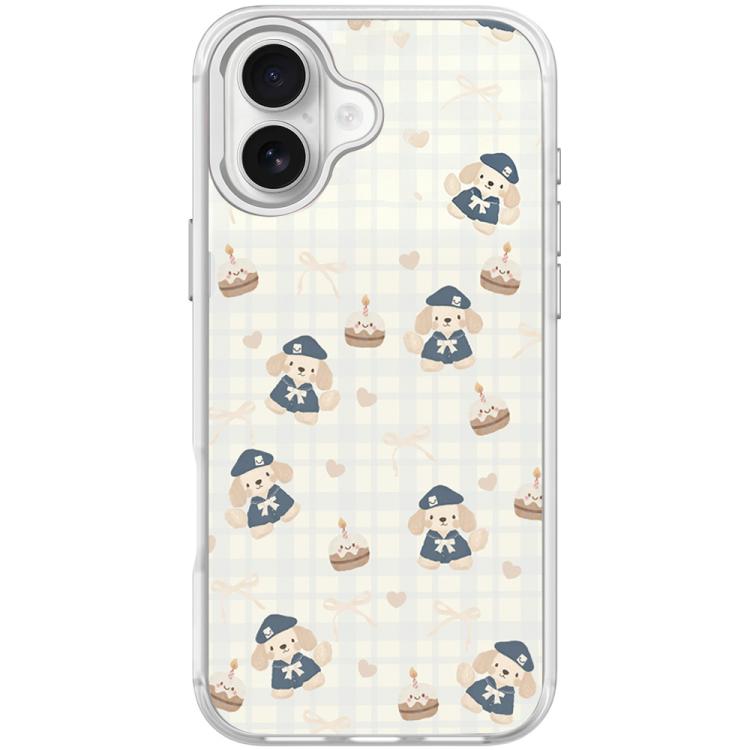 For iPhone 17 Adorable Beret Puppy Pattern Magnetic Phone Case