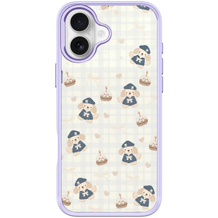 For iPhone 17 Adorable Beret Puppy Pattern Magnetic Phone Case