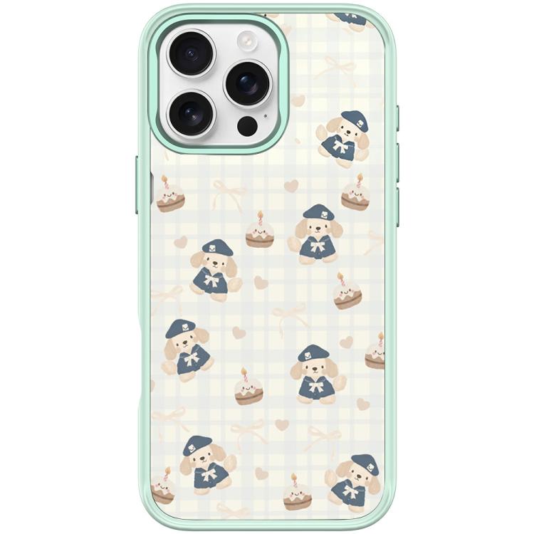 For iPhone 16 Pro Adorable Beret Puppy Pattern Magnetic Phone Case