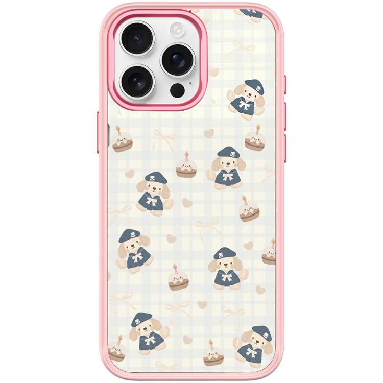 For iPhone 15 Pro Adorable Beret Puppy Pattern Magnetic Phone Case