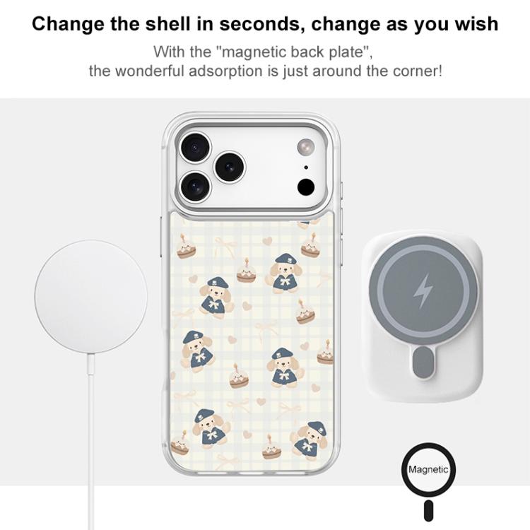 For iPhone Air Adorable Beret Puppy Pattern Magnetic Phone Case