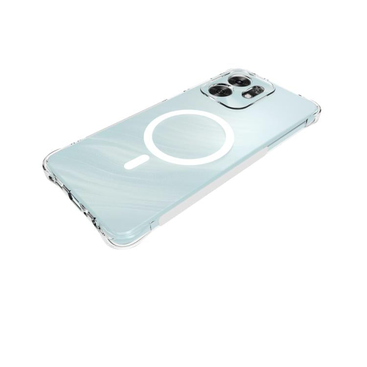 For Honor Play 60A 5G Shockproof Non-slip Magnetic TPU Phone Case - Transparent