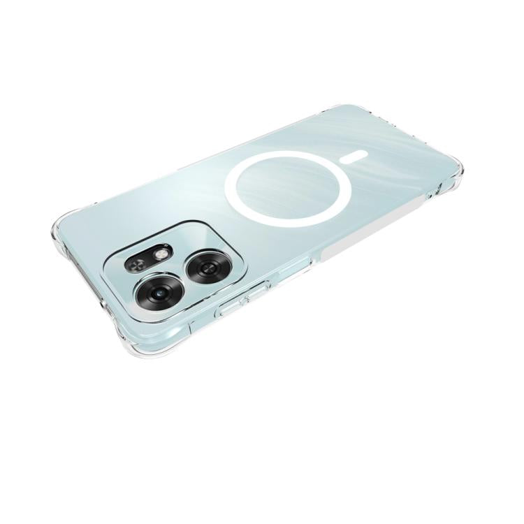 For Honor Play 60A 5G Shockproof Non-slip Magnetic TPU Phone Case - Transparent