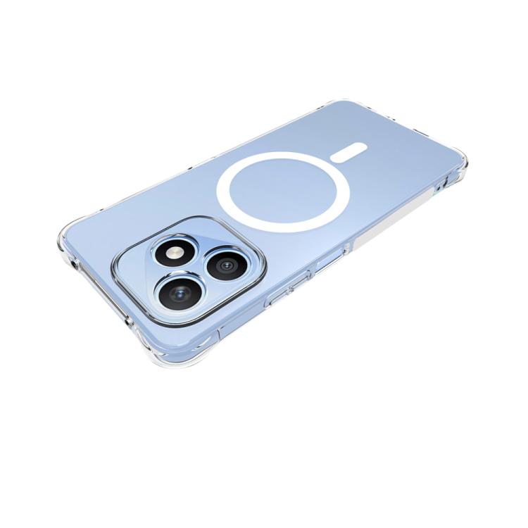 For Honor X8d 4G Shockproof Non-slip Magnetic TPU Phone Case - Transparent