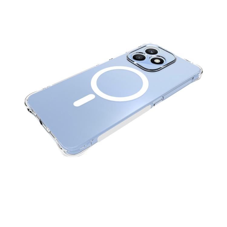 For Honor X8d 4G Shockproof Non-slip Magnetic TPU Phone Case - Transparent