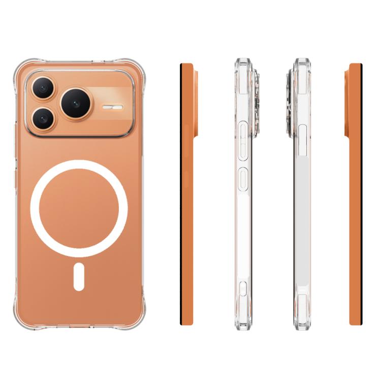 For Honor Power2 Shockproof Non-slip Magnetic TPU Phone Case - Transparent