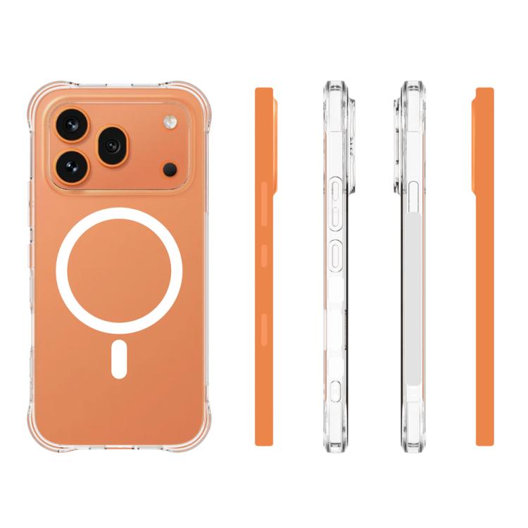 For Honor 600 Pro Global Shockproof Non-slip Magnetic TPU Phone Case - Transparent