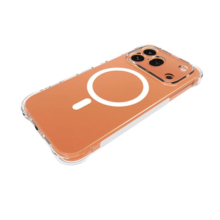 For Honor 600 Pro Global Shockproof Non-slip Magnetic TPU Phone Case - Transparent
