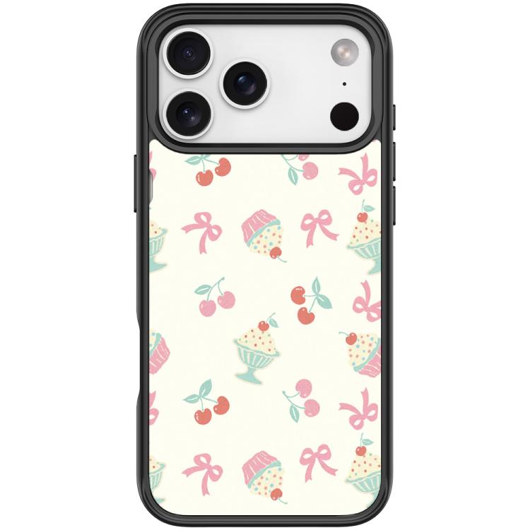 For iPhone 17 Pro Max Cherry Cake Pattern Magnetic Phone Case