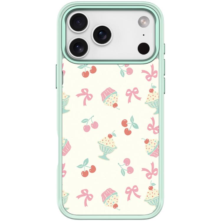 For iPhone 17 Pro Max Cherry Cake Pattern Magnetic Phone Case