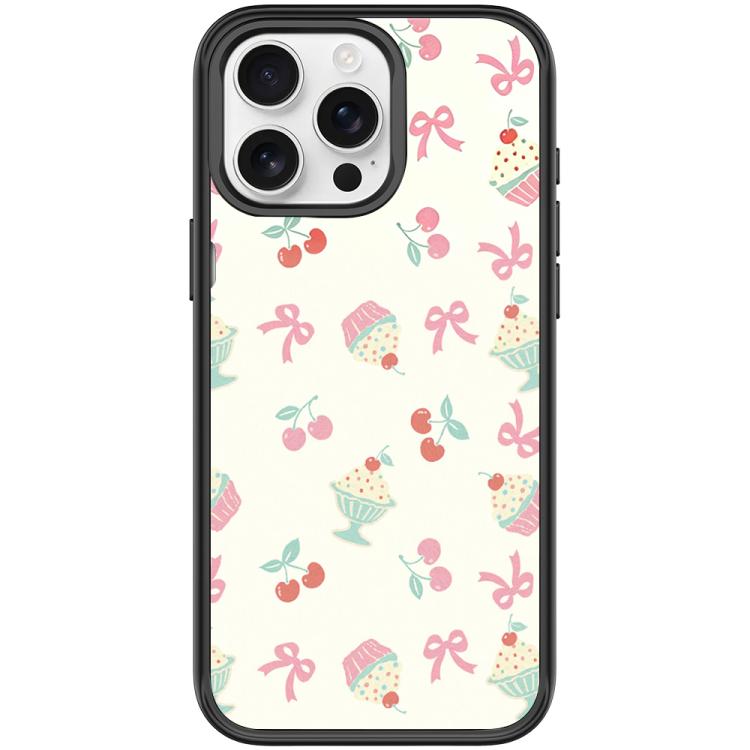 For iPhone 15 Pro Max Cherry Cake Pattern Magnetic Phone Case