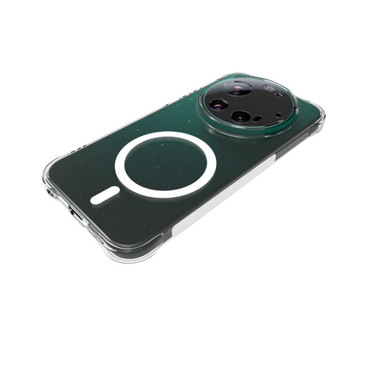 For Xiaomi 17 Ultra Shockproof Non-slip Magnetic TPU Phone Case - Transparent