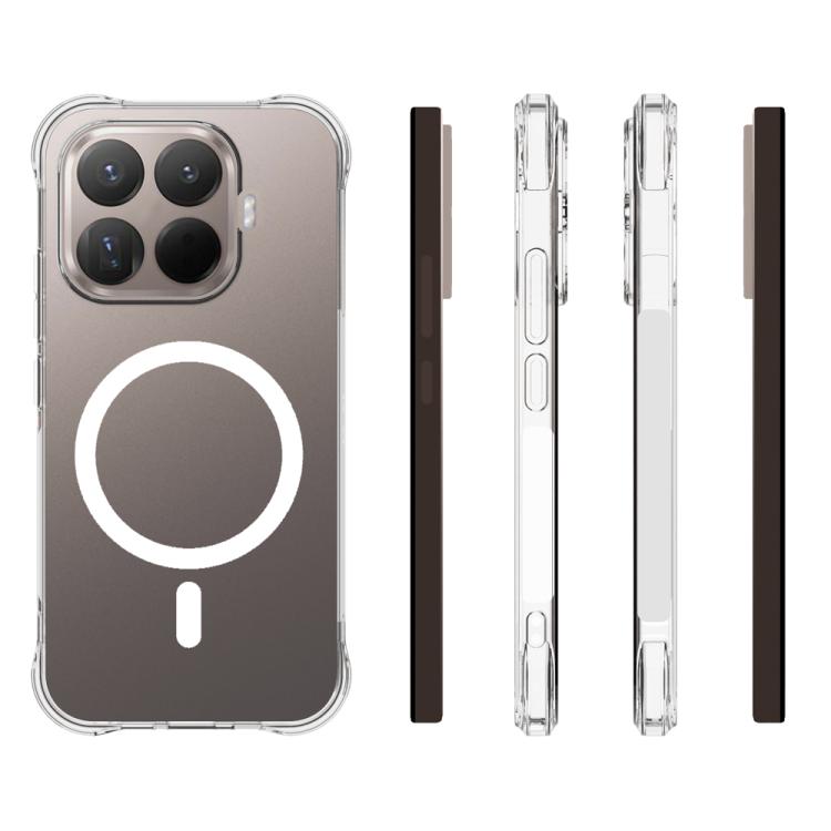 For Xiaomi 17T 5G Shockproof Non-slip Magnetic TPU Phone Case - Transparent