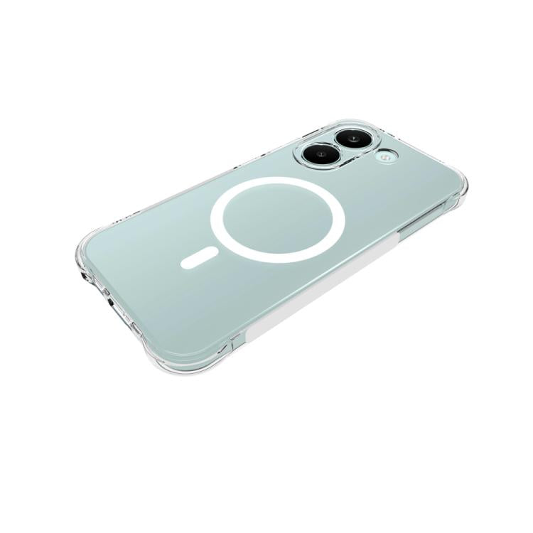 For Redmi Turbo 5 5G Shockproof Non-slip Magnetic TPU Phone Case - Transparent