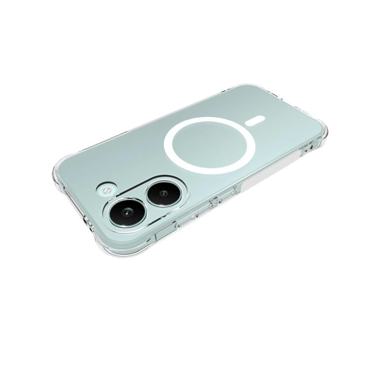 For Redmi Turbo 5 5G Shockproof Non-slip Magnetic TPU Phone Case - Transparent