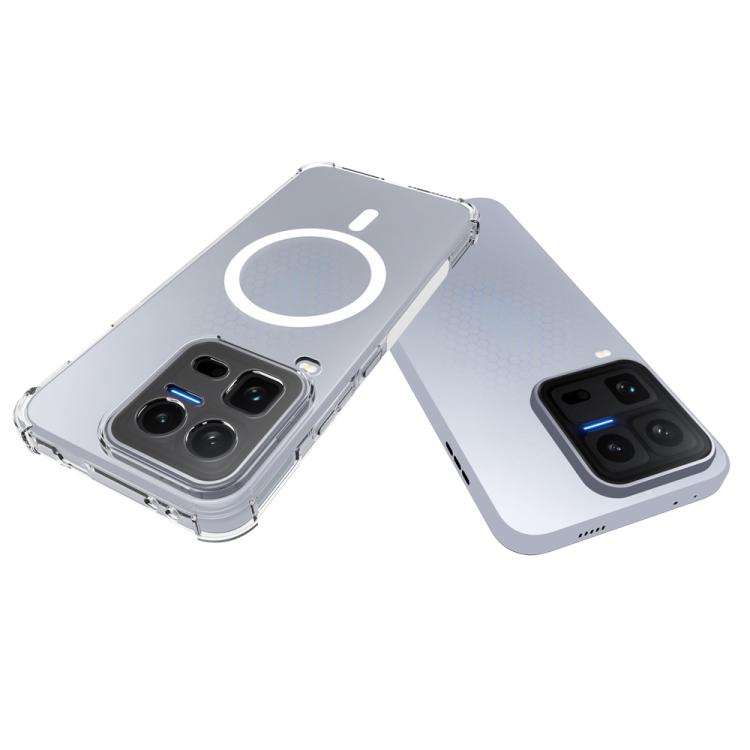For vivo iQOO 15 Ultra 5G Shockproof Non-slip Magnetic TPU Phone Case - Transparent
