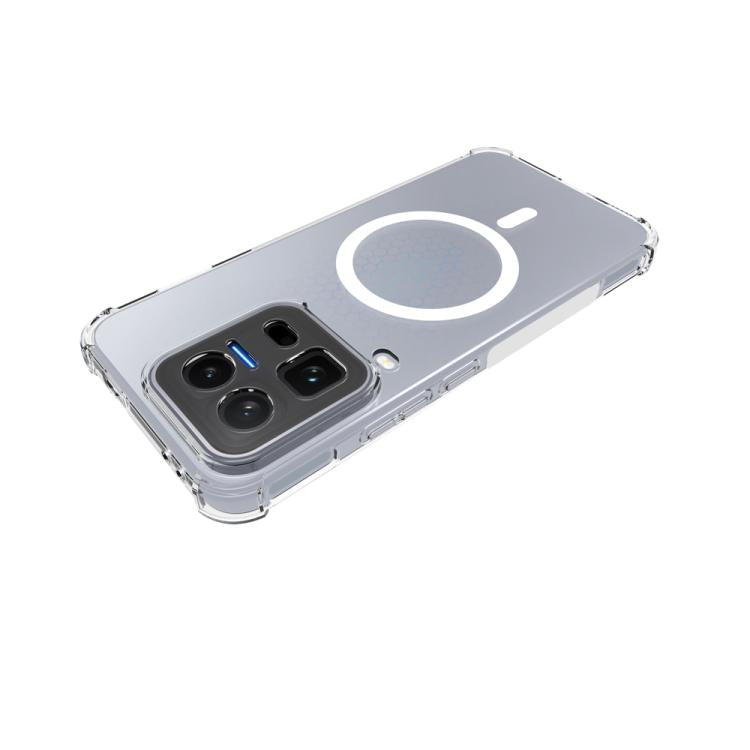 For vivo iQOO 15 Ultra 5G Shockproof Non-slip Magnetic TPU Phone Case - Transparent